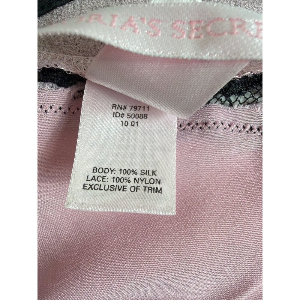 Vintage Victoria's Secret 100% Silk Pink Lace Slip Dress Size S Y2K - Picture 7 of 14